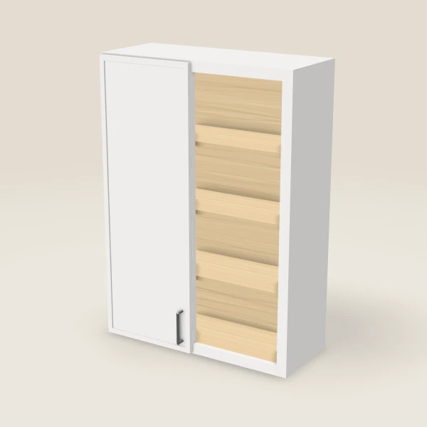 Wall Blind Corner — 42" High — Petit White, 3D picture