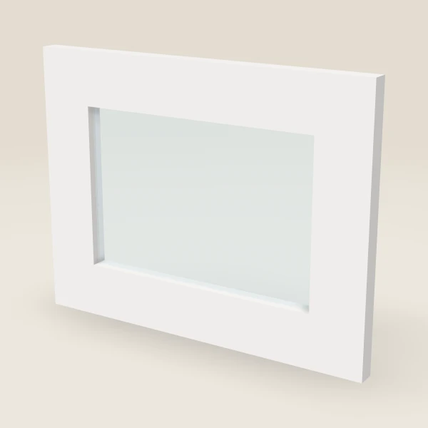 Glass Door for WDC2412 (14-11/16" × 11-5/16") — Petit White, 3D picture