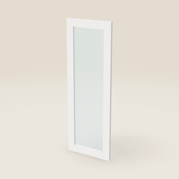 Glass Door for WDC2442 (14-11/16" × 41-5/16") — Petit White, 3D picture