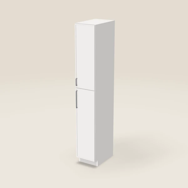 15" Wall Pantry — 96" High — Petit White, 3D picture