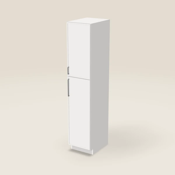 18" Wall Pantry — 90" High — Petit White, 3D picture