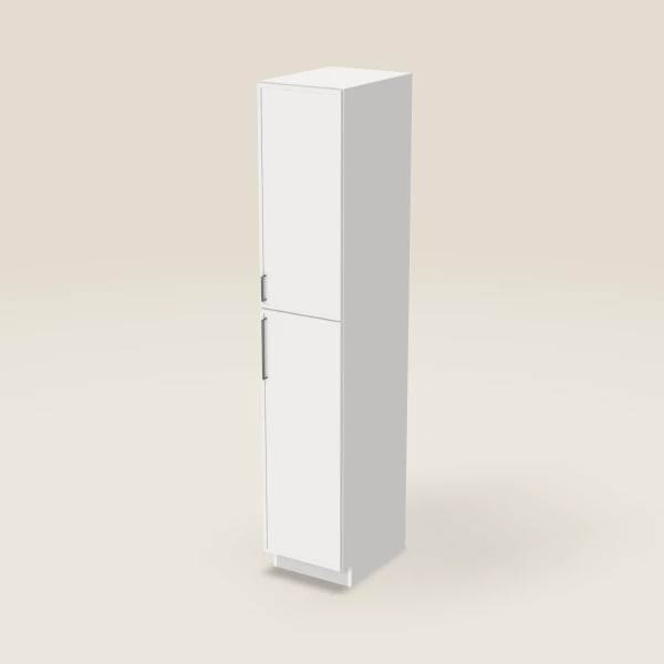 18" Wall Pantry — 96" High — Petit White, 3D picture