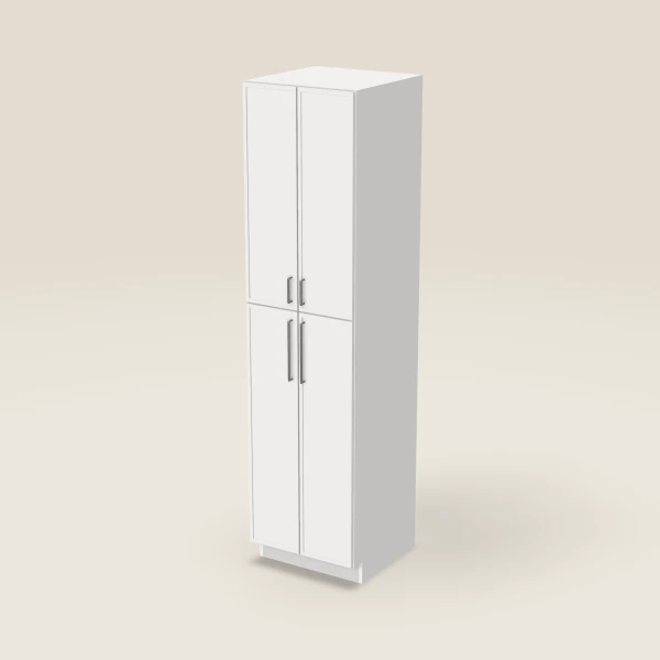 24" Wall Pantry — 96" High — Petit White, 3D picture