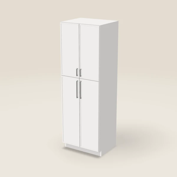 30" Wall Pantry — 90" High — Petit White, 3D picture