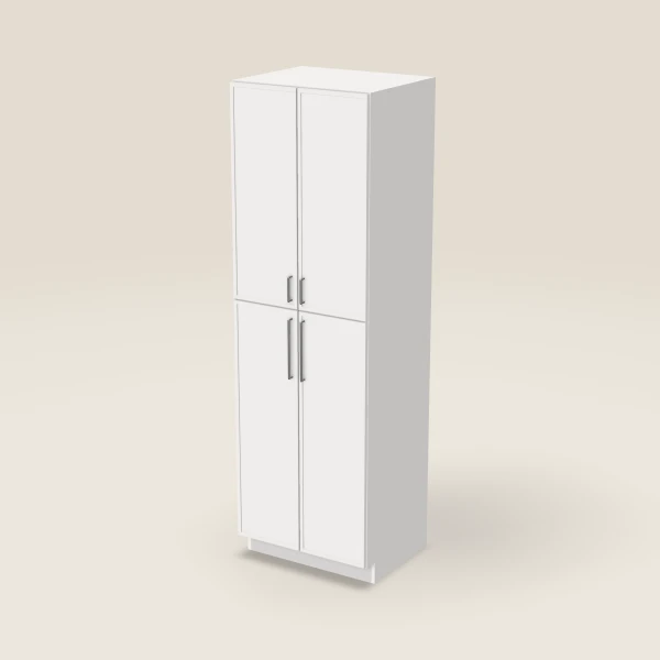 30" Wall Pantry — 96" High — Petit White, 3D picture