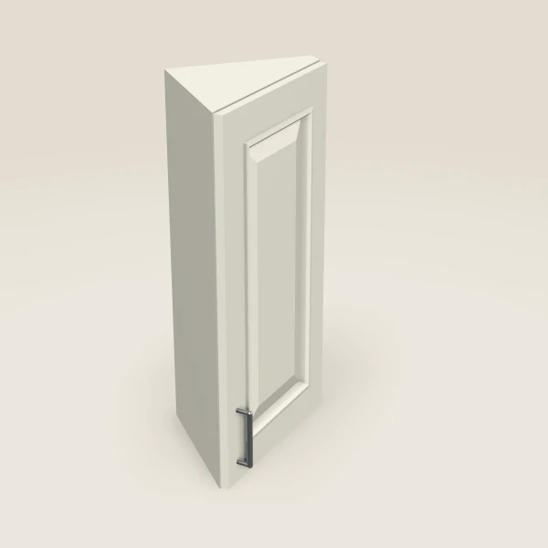 12" Wall End Angle Cabinet — 30" High — Signature Pearl, 3D picture