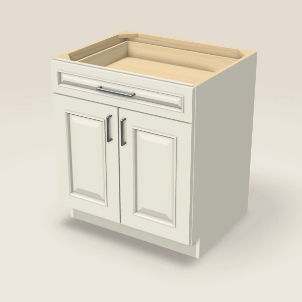 30" Base Cabinet — Double Door — Signature Pearl, 3D picture