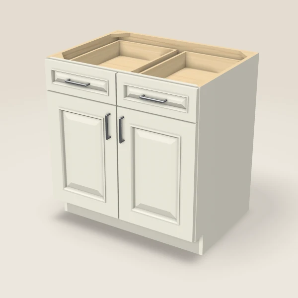 33" Base Cabinet — Double Door — Signature Pearl, 3D picture