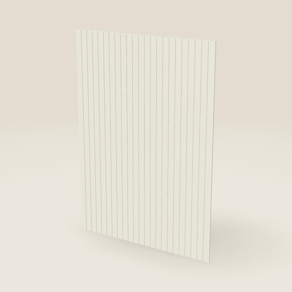 Beaded Board Panel — 48" × 34½", ¼" Thick — Signature Pearl, 3D picture