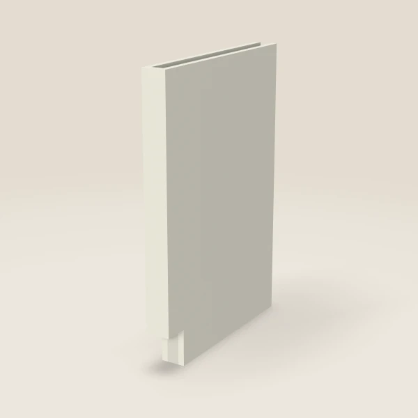 3" Boxed Column, Base — 34½" High, 24" Deep — Signature Pearl, 3D picture
