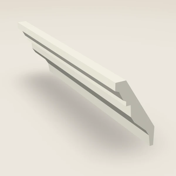 Classic Crown Molding — 4½" × 96" — Signature Pearl, 3D picture