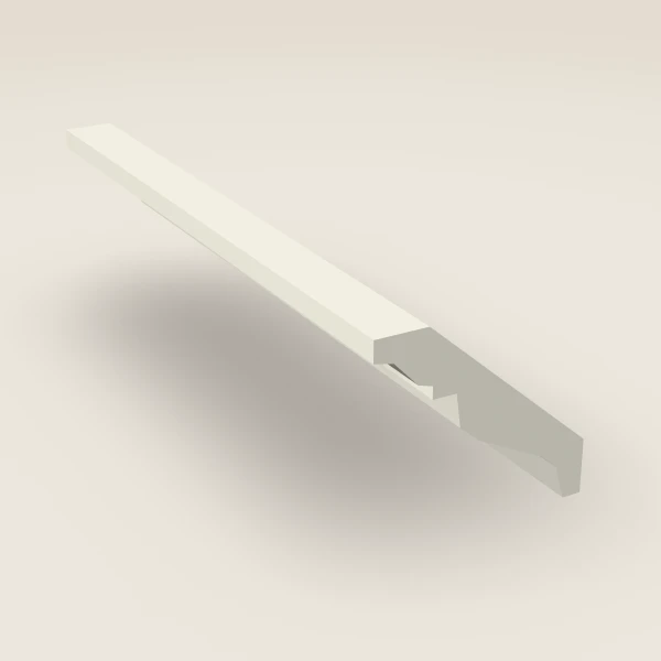 Standard Crown Molding — 2½" × 96" — Signature Pearl, 3D picture