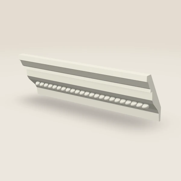 Rope Crown Molding — 4½" × 96" — Signature Pearl, 3D picture