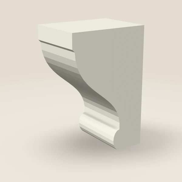 Corbel 56 — 3" × 6" — Signature Pearl, 3D picture
