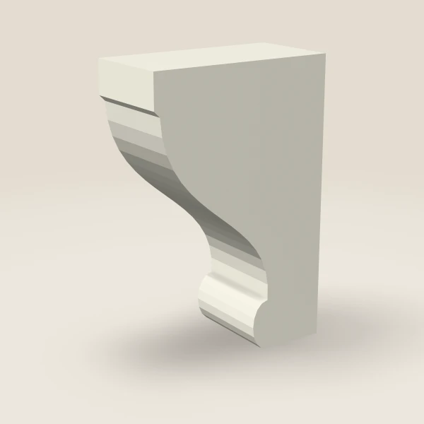 Corbel 57 — 3" × 9" — Signature Pearl, 3D picture