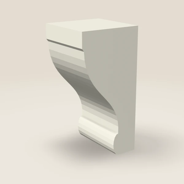 Corbel 60S — 5" × 10" — Signature Pearl, 3D picture