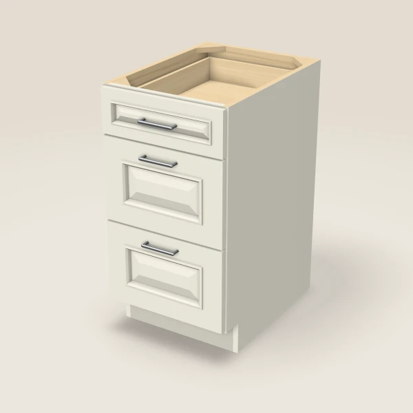 18" 3-Drawer Base — Signature Pearl, 3D picture