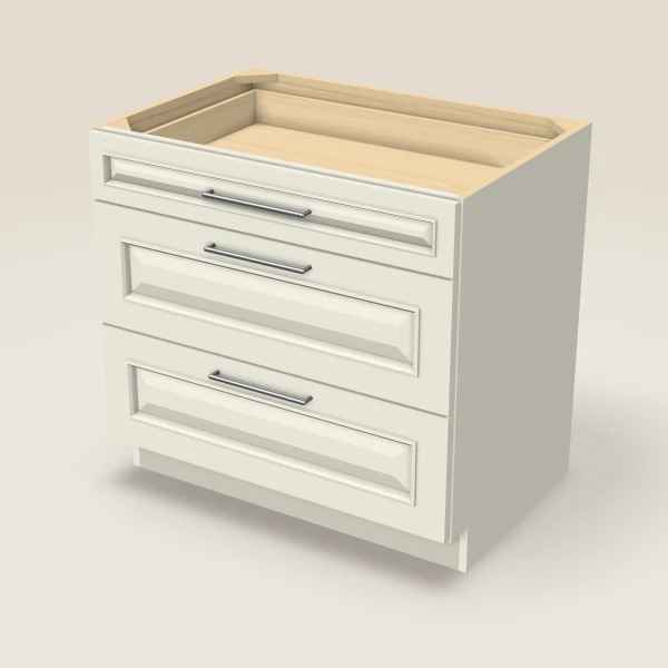 36" 3-Drawer Base — Signature Pearl, 3D picture