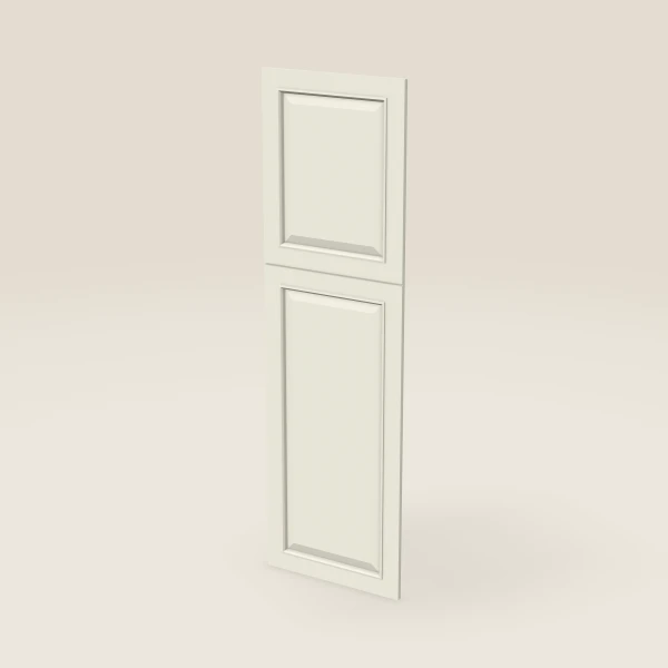 Wall Pantry End Decorative Door Set — for 84" Pantry, 2 doors: 23¾" × 29-5/16" and 23¾" × 49¼" — Signature Pearl, 3D picture