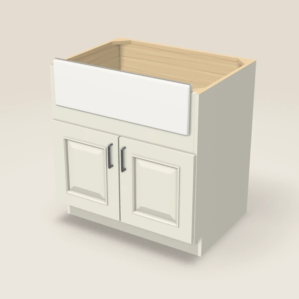 33" Farm Sink Base — Signature Pearl, 3D picture