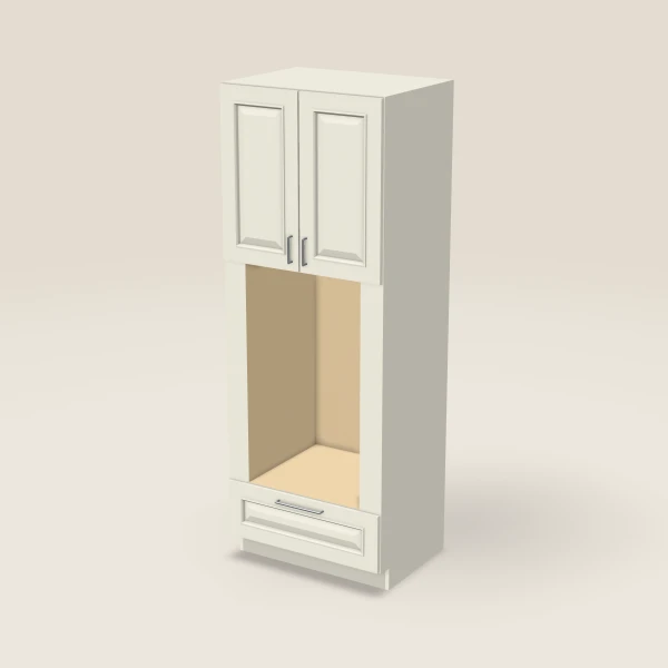 33" Oven Cabinet with Microwave Opening — 90" High — Signature Pearl, 3D picture