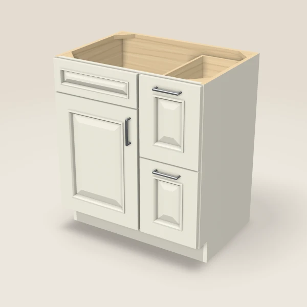 30" Vanity with Drawers Right — Signature Pearl, 3D picture