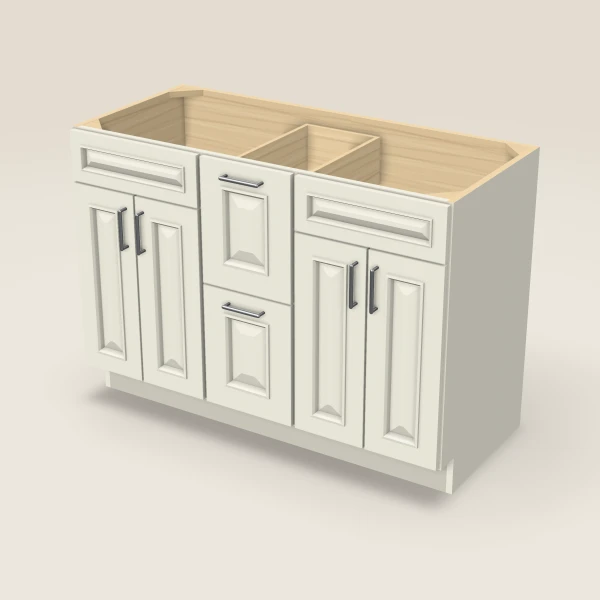 48" Vanity with Drawers Both Sides — Signature Pearl, 3D picture