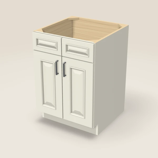 24" Sink Base — Double Door — Signature Pearl, 3D picture