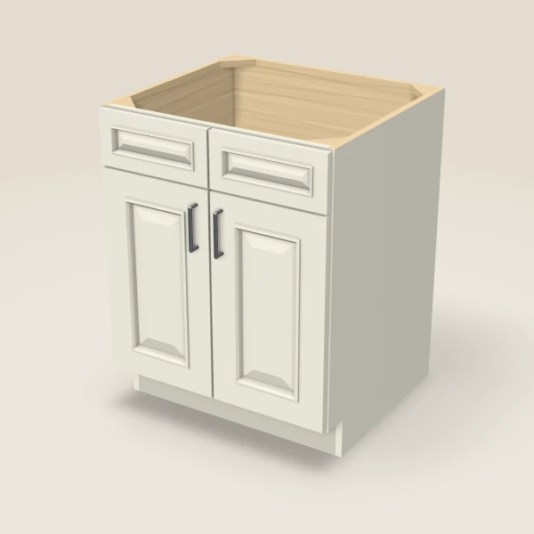 27" Sink Base — Double Door — Signature Pearl, 3D picture