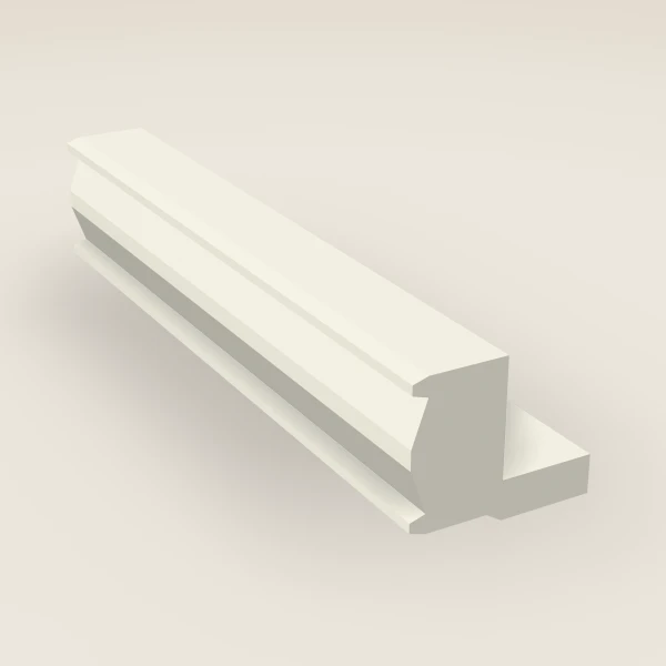 Tall Light Rail Molding — 96" — Signature Pearl, 3D picture