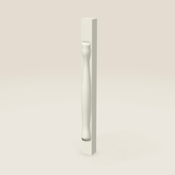 Turned Post with Filler TP3 — 34½" High — Signature Pearl, 3D picture