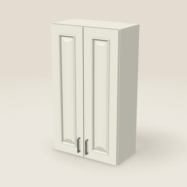 24" Wall Cabinet — 42" High, Double Door — Signature Pearl, 3D picture