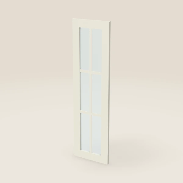 Puerta de vidrio con parteluces para W2442B (11-11/16" × 41-5/16"), imagen en 3D