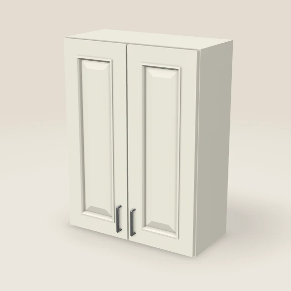 27" Wall Cabinet — 36" High, Double Door — Signature Pearl, 3D picture