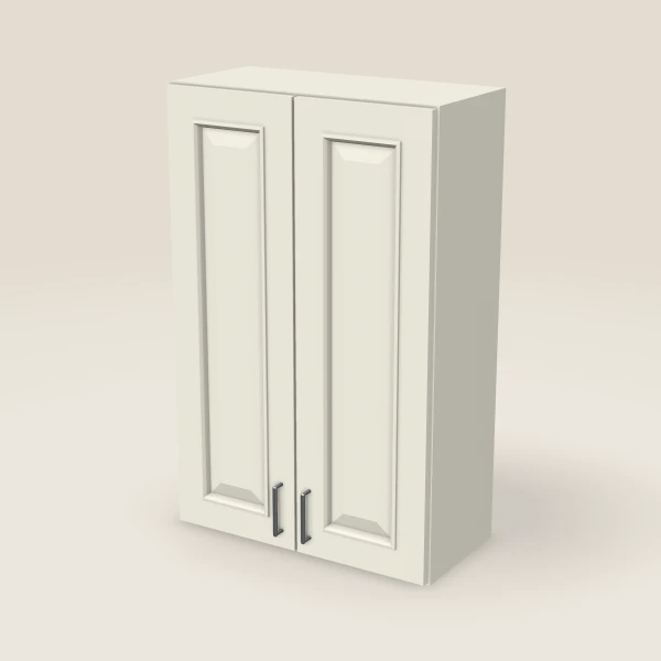27" Wall Cabinet — 42" High, Double Door — Signature Pearl, 3D picture