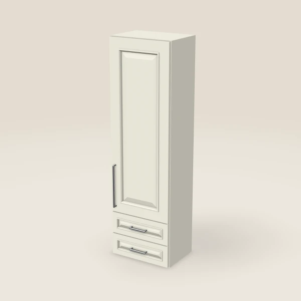 18" Wall Cabinet with 2 Drawers — 60" High — Signature Pearl, 3D picture