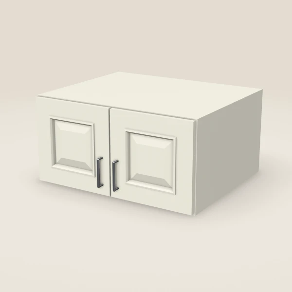 30" Wall Cabinet — 15" High, 24" Deep, Double Door — Signature Pearl, 3D picture