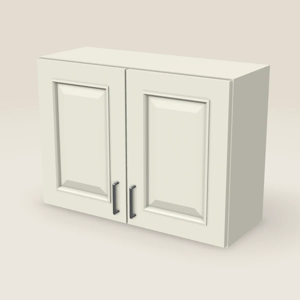 33" Wall Cabinet — 24" High, Double Door — Signature Pearl, 3D picture