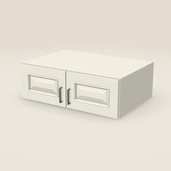 36" Wall Cabinet — 12" High, 24" Deep, Double Door — Signature Pearl, 3D picture