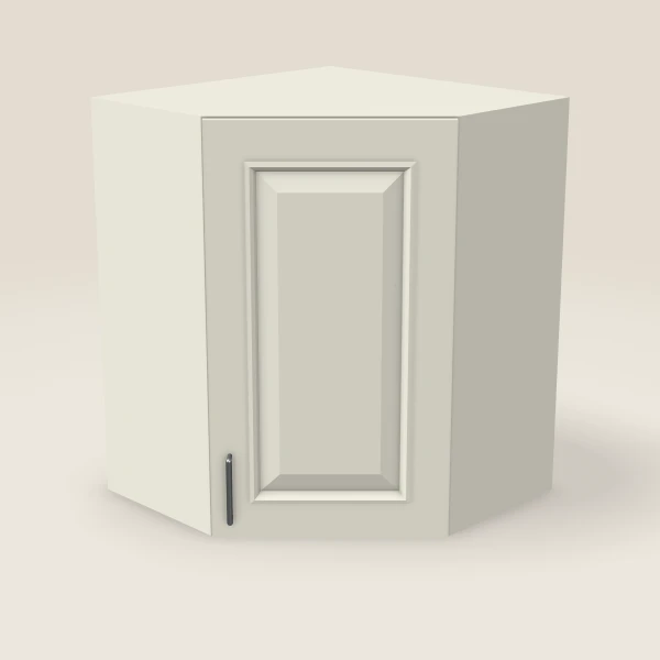 24" Wall Diagonal Corner — 30" High — Signature Pearl, 3D picture