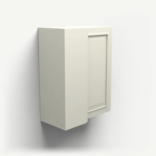 24" Wall Corner Cabinet, Bi-Fold Door — 30" High — Signature Pearl, 3D picture