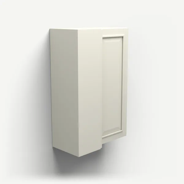 24" Wall Corner Cabinet, Bi-Fold Door — 36" High — Signature Pearl, 3D picture
