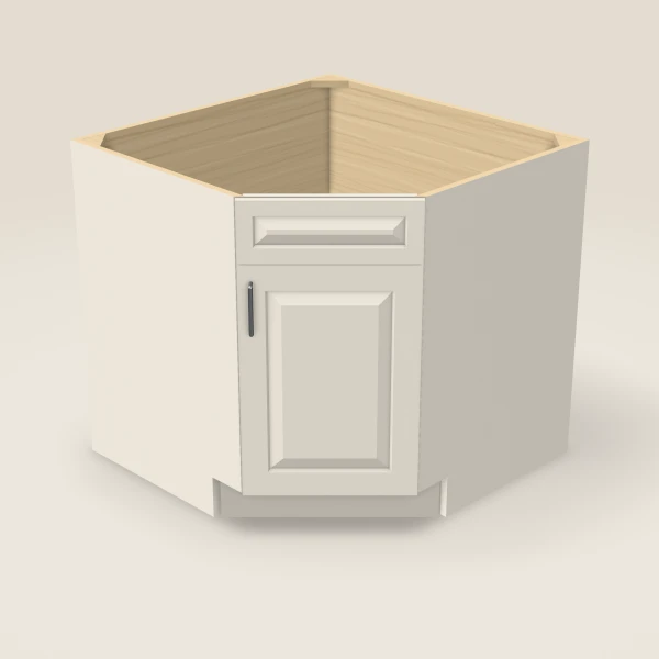 Diagonal Corner Sink Base — 36" — Townplace Crema, 3D picture