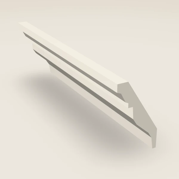 Classic Crown Molding — 4½" × 96" — Townplace Crema, 3D picture