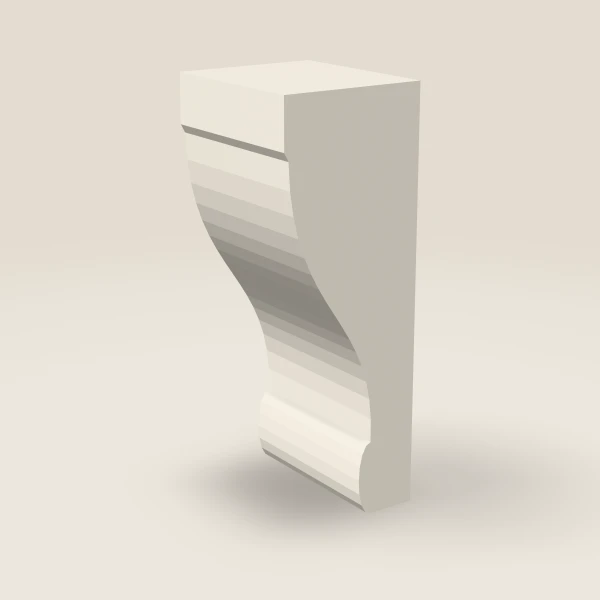 Corbel 75M — 5¼" × 12½" — Townplace Crema, 3D picture