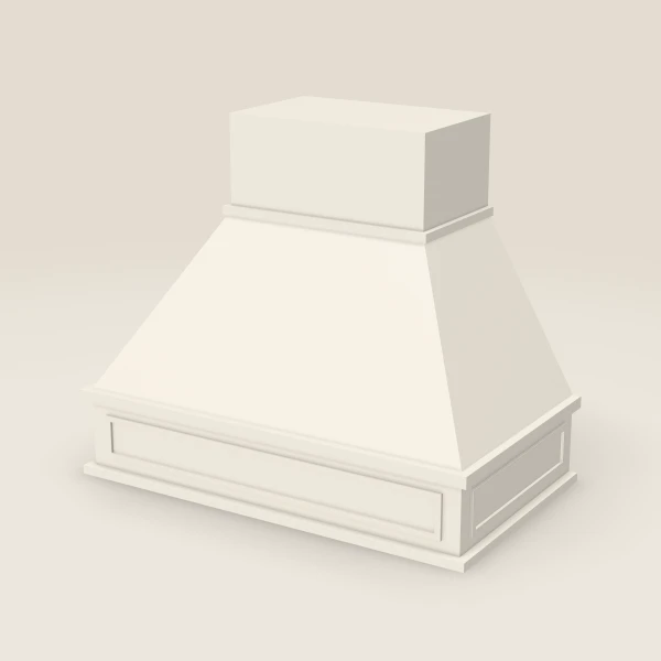 36" Curved Range Hood — Townplace Crema, 3D picture