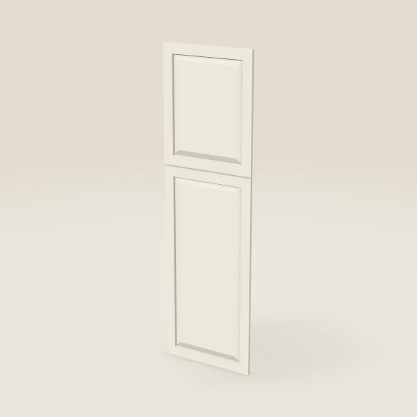 Wall Pantry End Decorative Door Set — for 84" Pantry, 2 doors: 23¾" × 29-5/16" and 23¾" × 49¼" — Townplace Crema, 3D picture