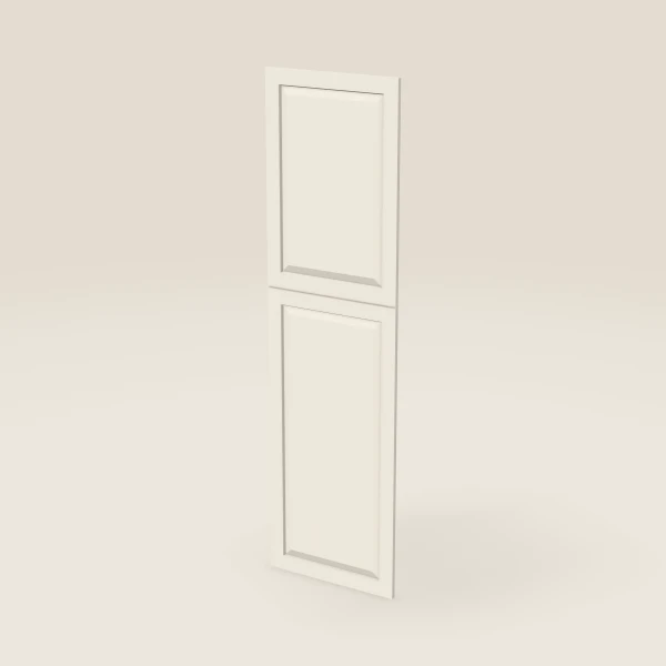 Wall Pantry End Decorative Door Set — for 90" Pantry, 2 doors: 23¾" × 35-5/16" and 23¾" × 49¼" — Townplace Crema, 3D picture