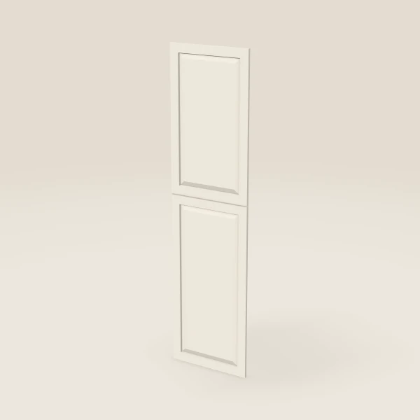 Wall Pantry End Decorative Door Set — for 96" Pantry, 2 doors: 23¾" × 41-5/16" and 23¾" × 49¼" — Townplace Crema, 3D picture