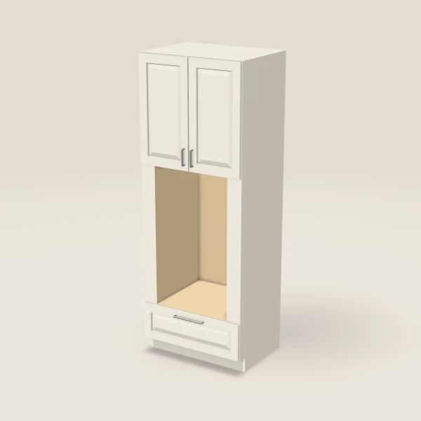 33" Oven Cabinet with Microwave Opening — 90" High — Townplace Crema, 3D picture
